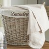 Vintiquewise Wicker Laundry Basket with White Liner QI003106